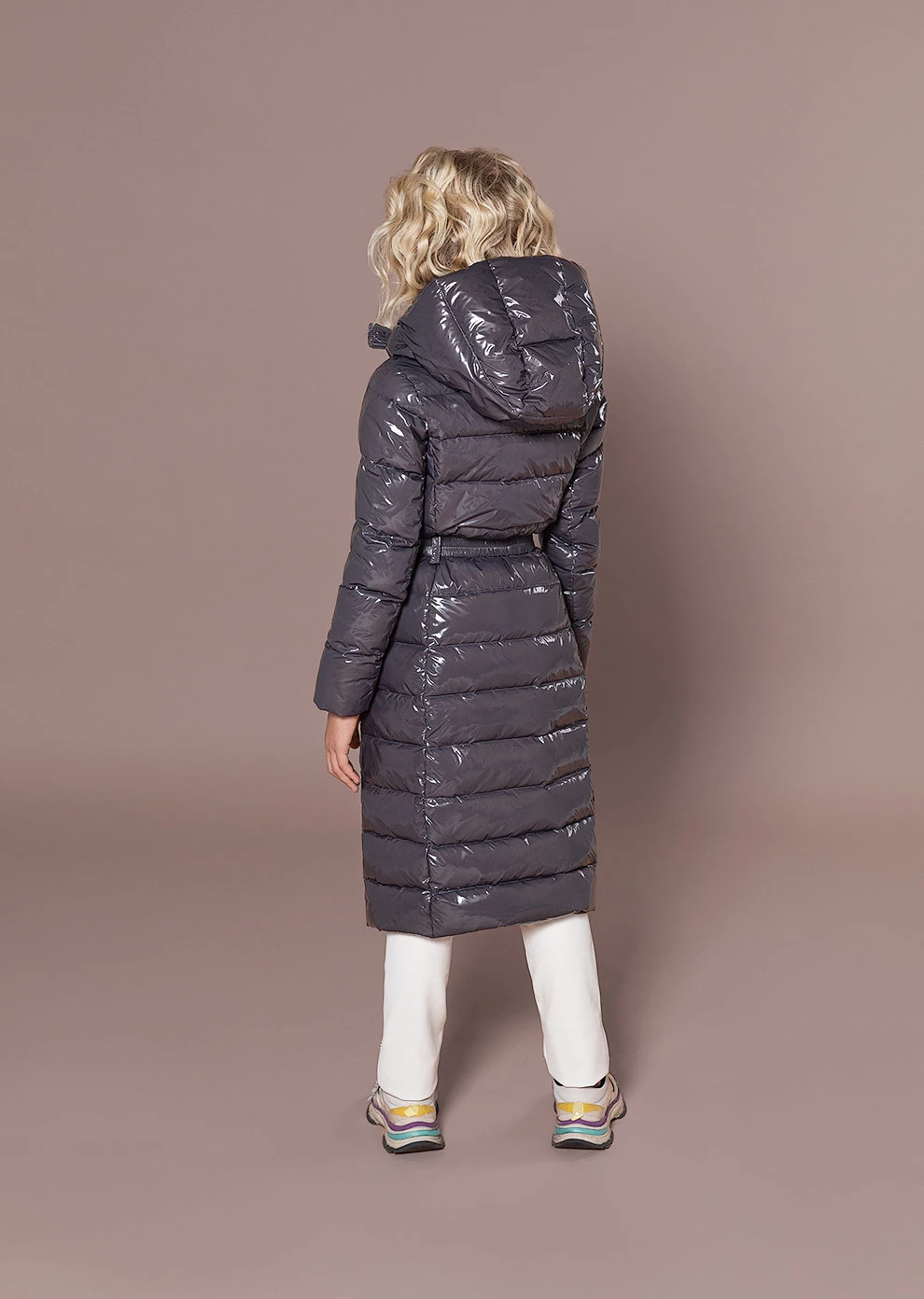Детский длинный пуховик с капюшоном (19W208-0023-IQ003)