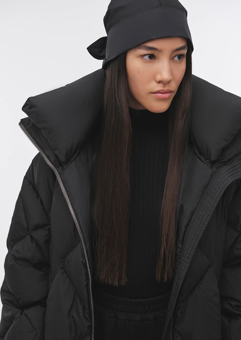 Длинное пуховое пальто с поясом (1212SW-1029-A101)