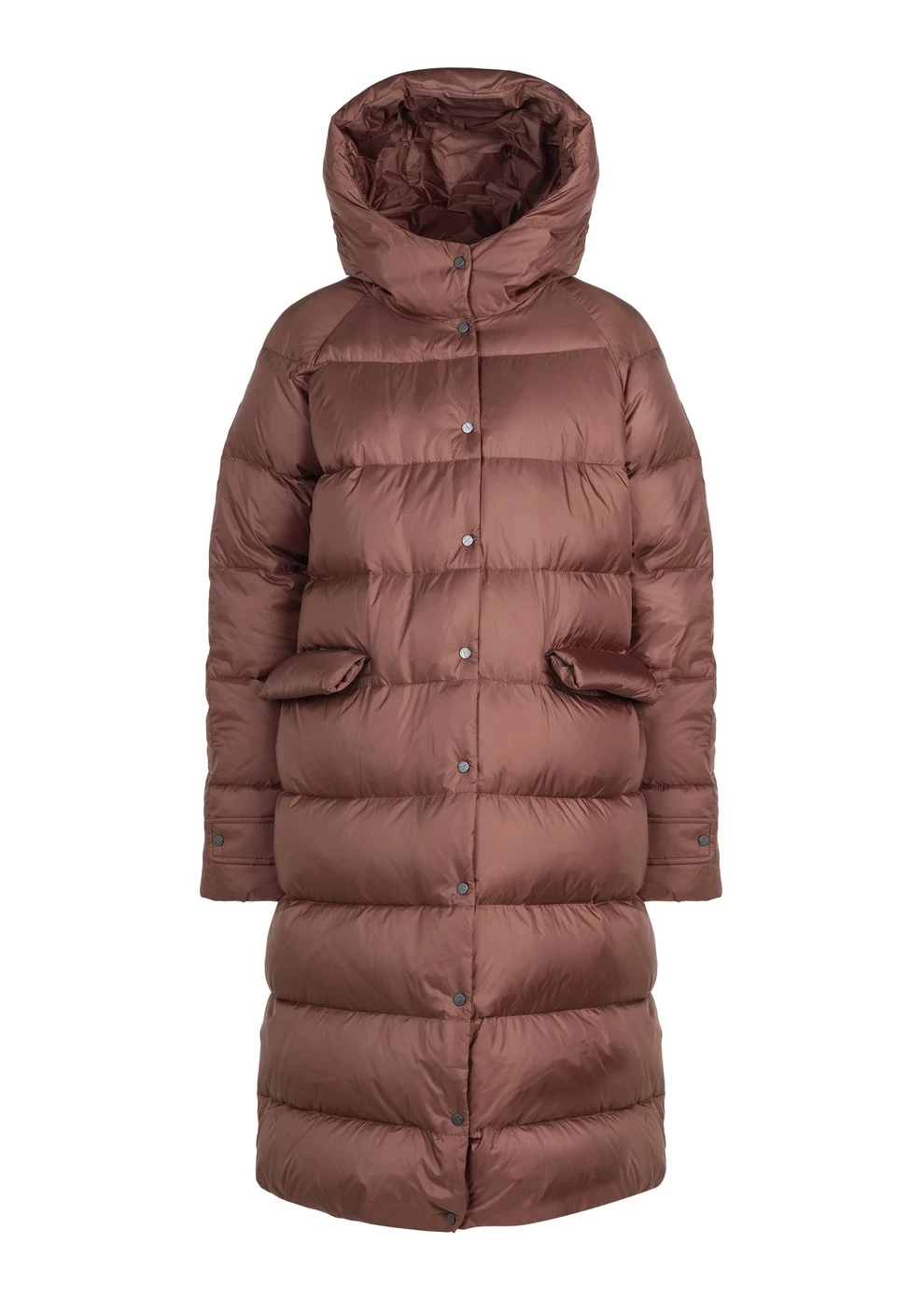 Длинный пуховик с капюшоном (1152MW-0012-MK044)