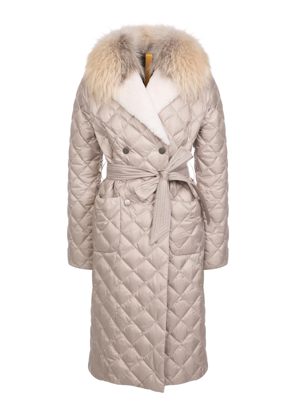 Стёганный пуховик с мехом (1719KW-6912-KK024)