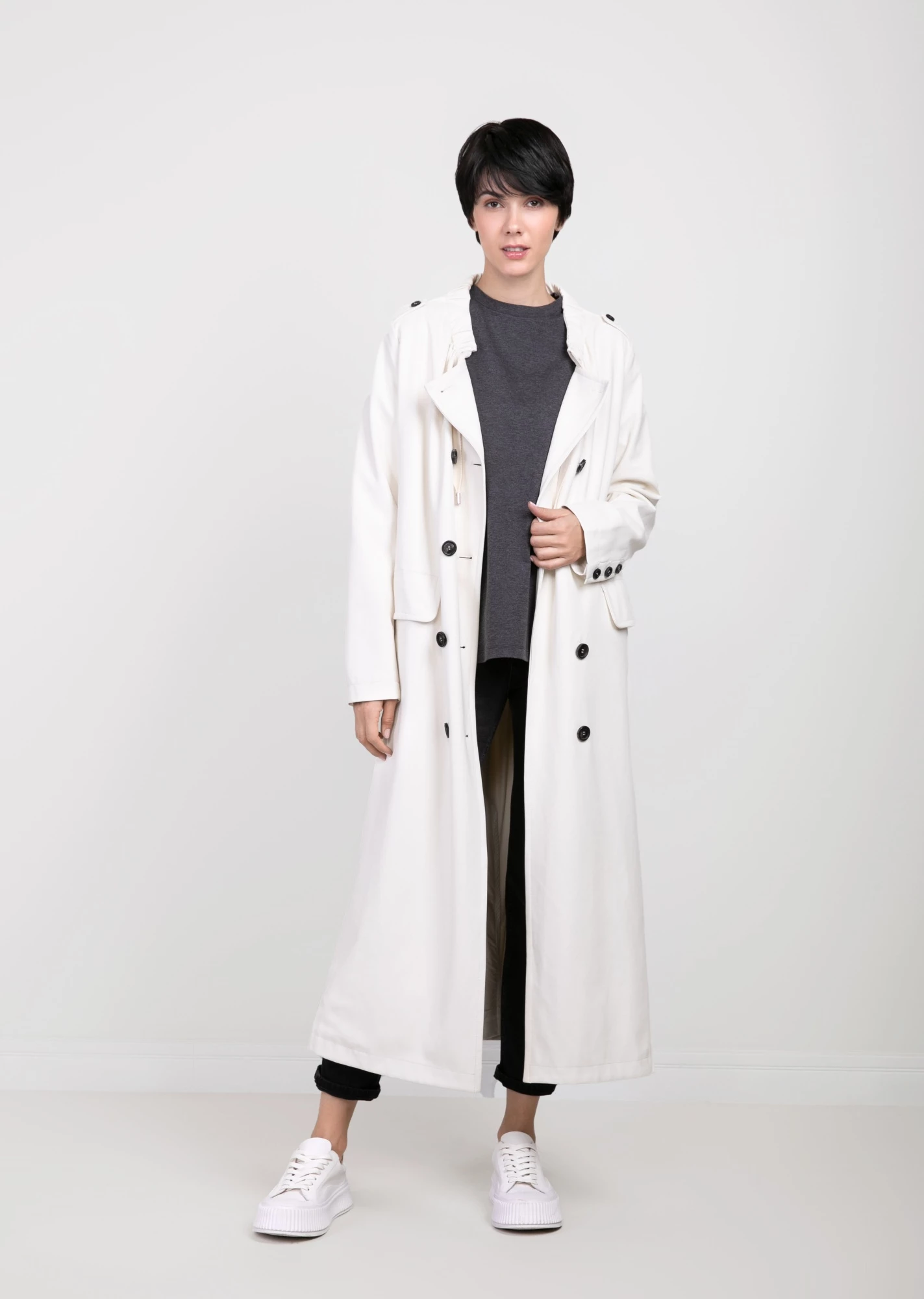 Плащ из эко-кожи (017NS180009-F0001)