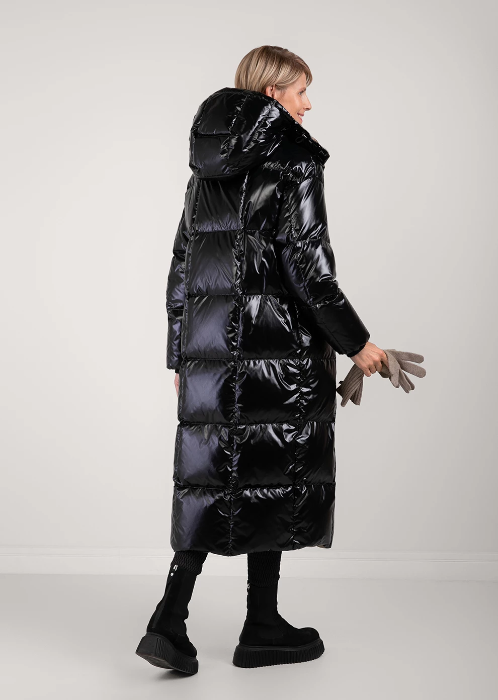 Длинный пуховик с капюшоном (1190MW-0022-MV002)