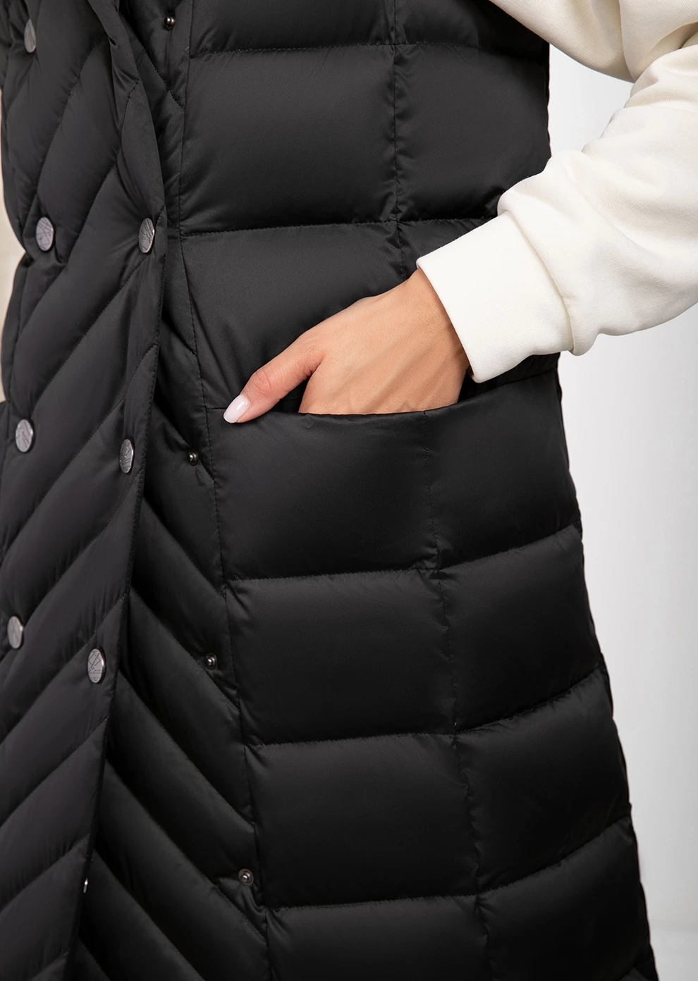 Длинный пуховый жилет (1115MW-0012-MM002)