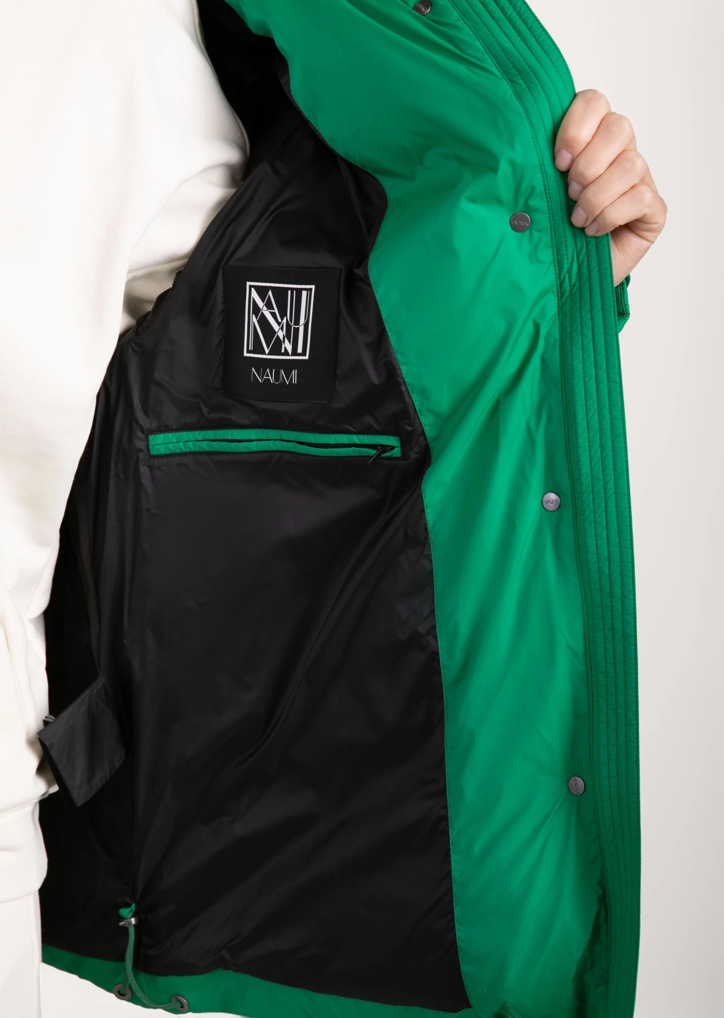 Короткий пуховик с капюшоном (1746OW-0058-OR190)