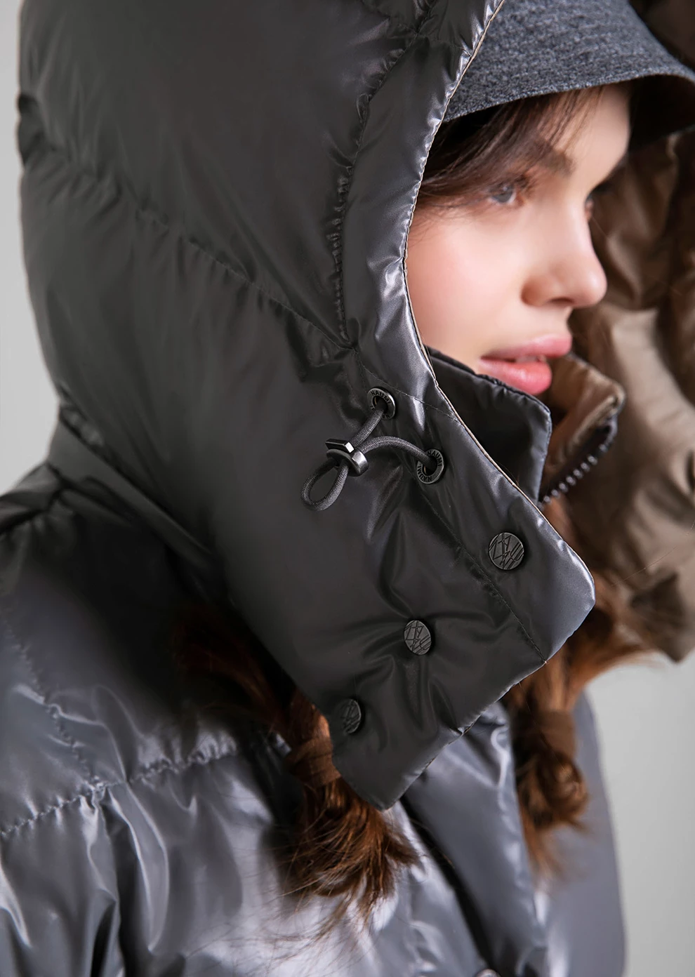 Длинный пуховик с капюшоном (1190MW-0022-MV026)