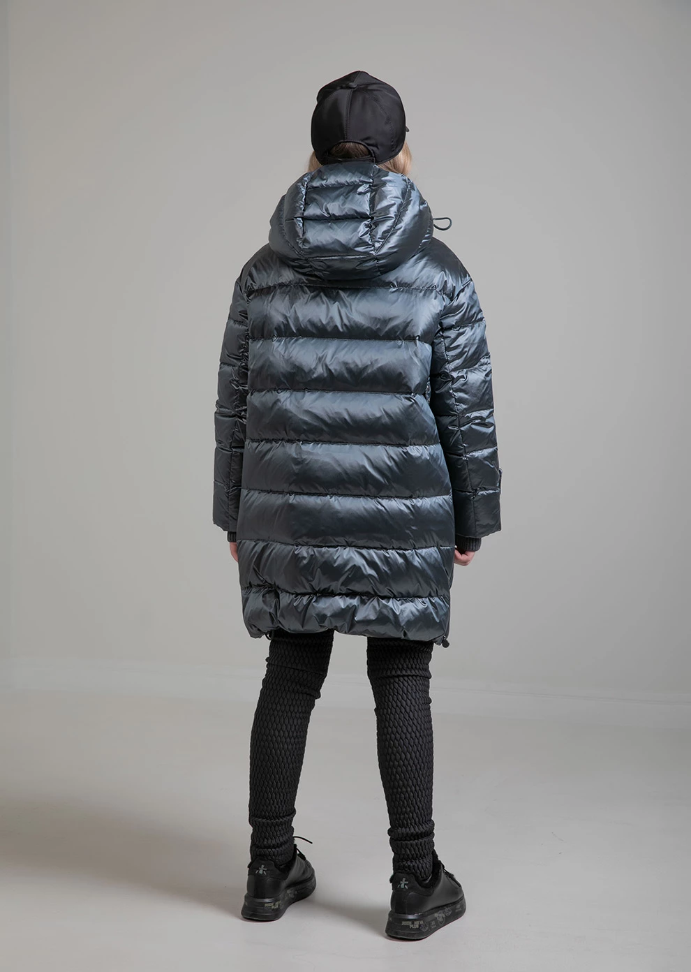 Пуховик с капюшоном для девочек (1109MP-0022-MO016)