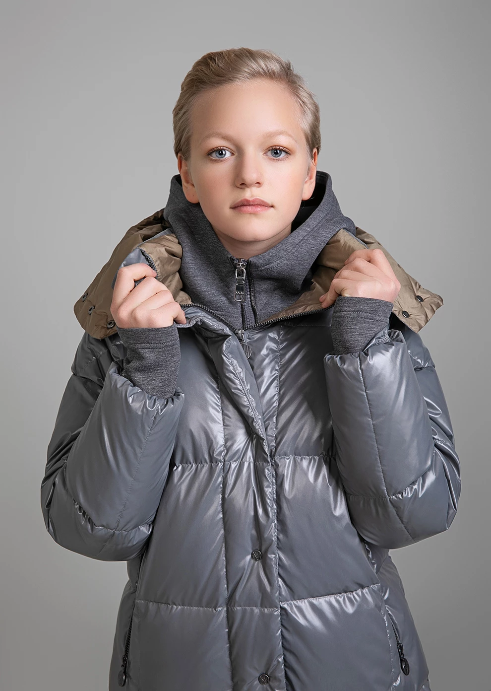 Длинный пуховик для девочек (1190MP-0022-MV026)