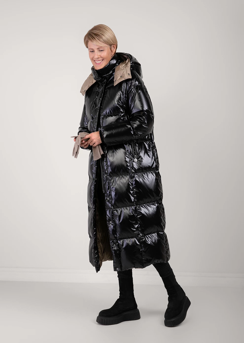 Длинный пуховик с капюшоном (1190MW-0022-MV002)