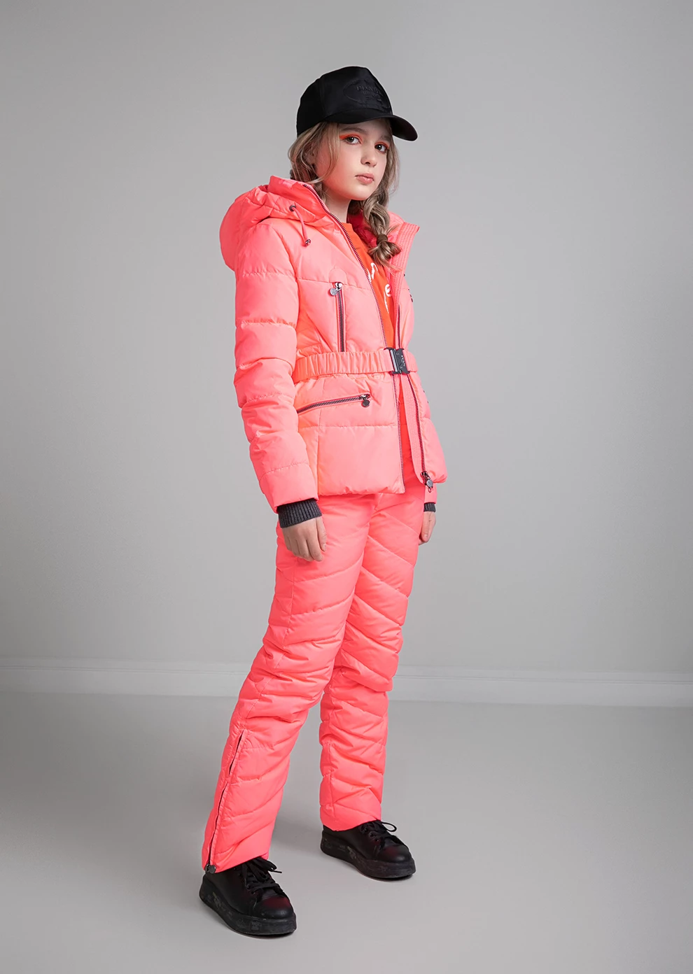 Короткий пуховик с капюшоном (1821MP-0011-MI163)