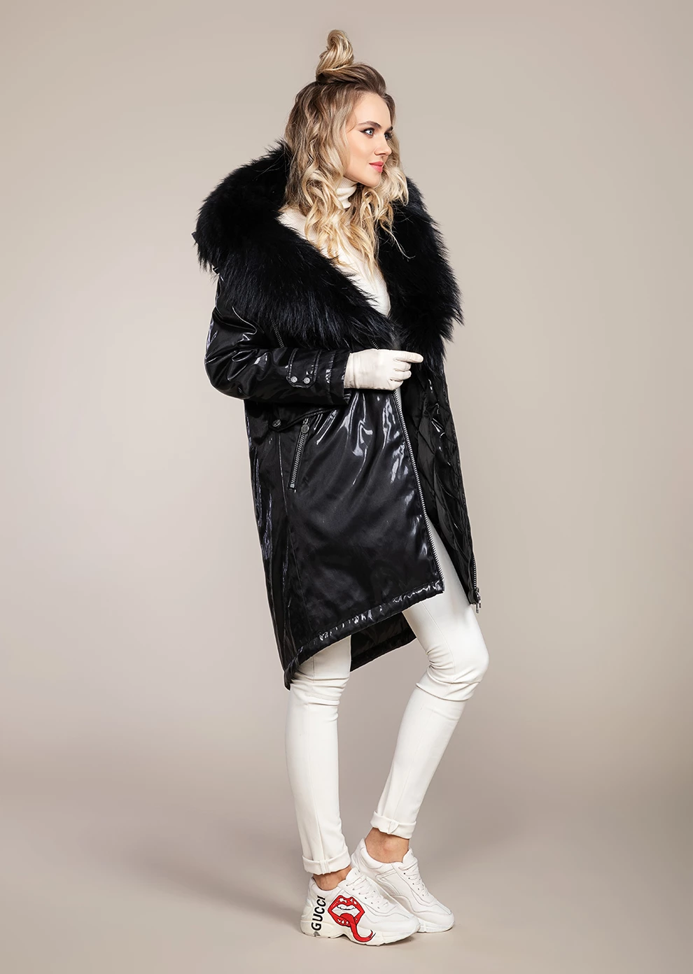 Пуховая парка с мехом (19W776-0243-IZ050)