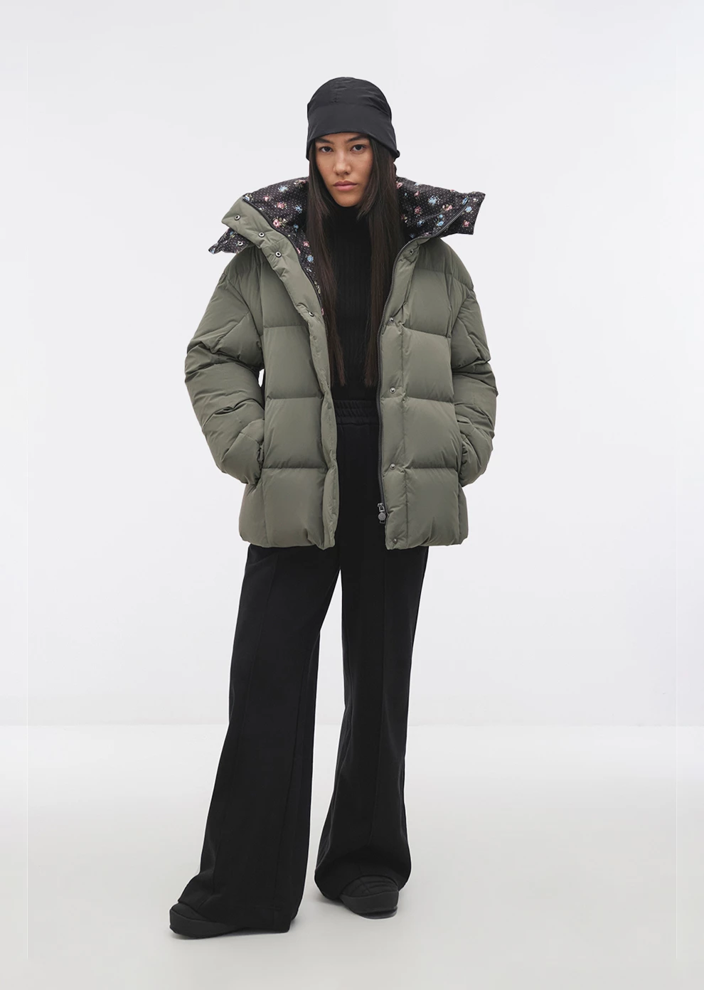 Короткий пуховик с капюшоном (1299SW-1020-A602)