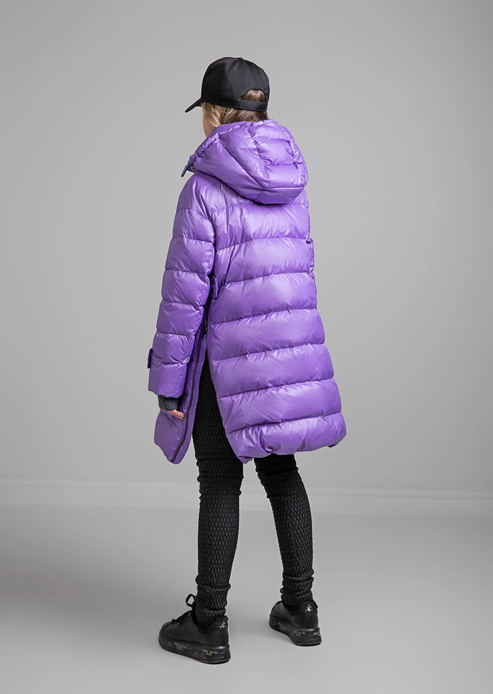 Пуховик с капюшоном для девочек (1109MP-0022-MO077)