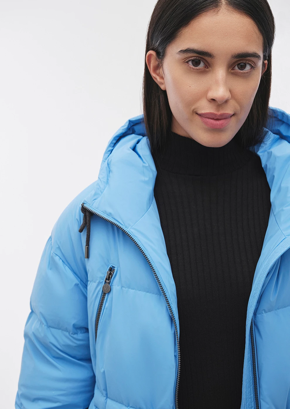 Короткий пуховик с капюшоном (1747QW-0076-QY010)