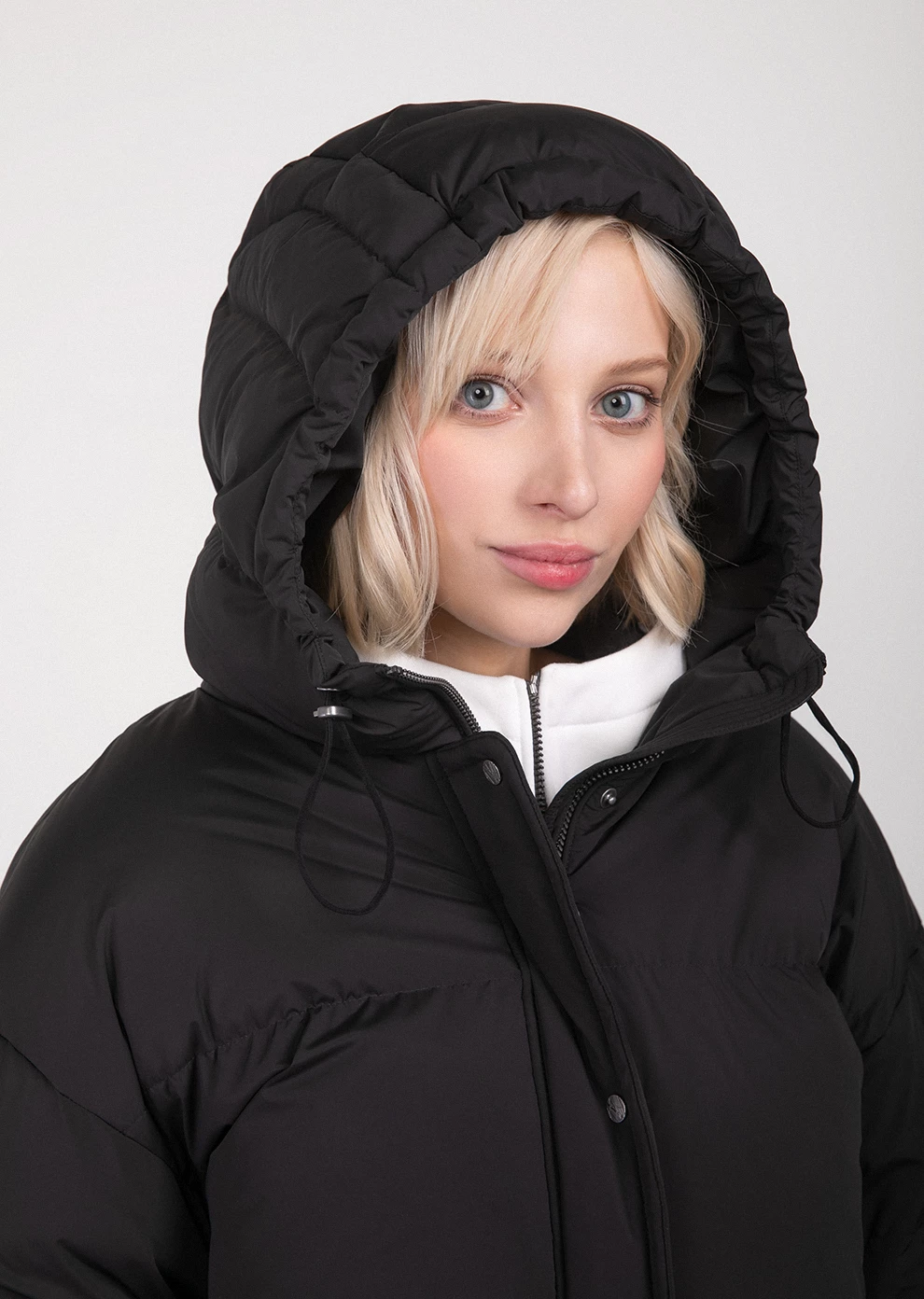 Короткий пуховик с капюшоном (1746OW-0076-OY002)