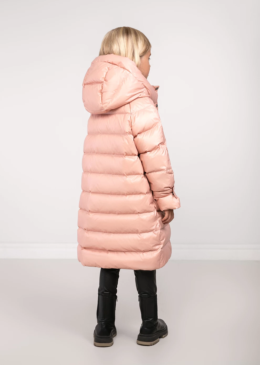 Длинный пуховик с капюшоном (1152MP-0022-MO005)