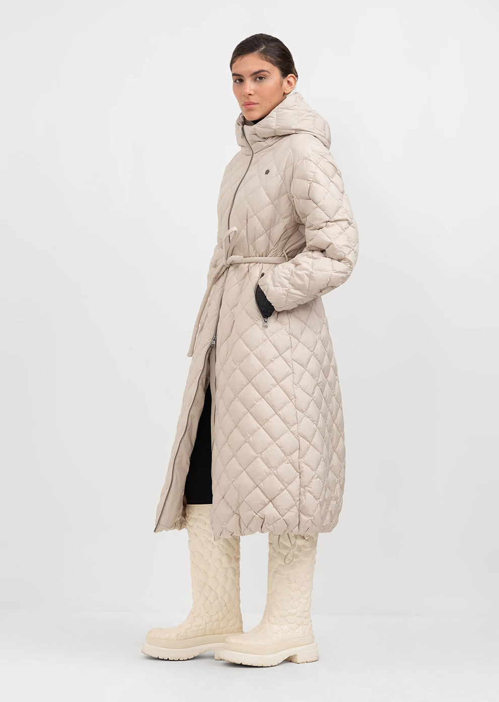 Пуховик длинный с капюшоном (1238UW-1039-A211)