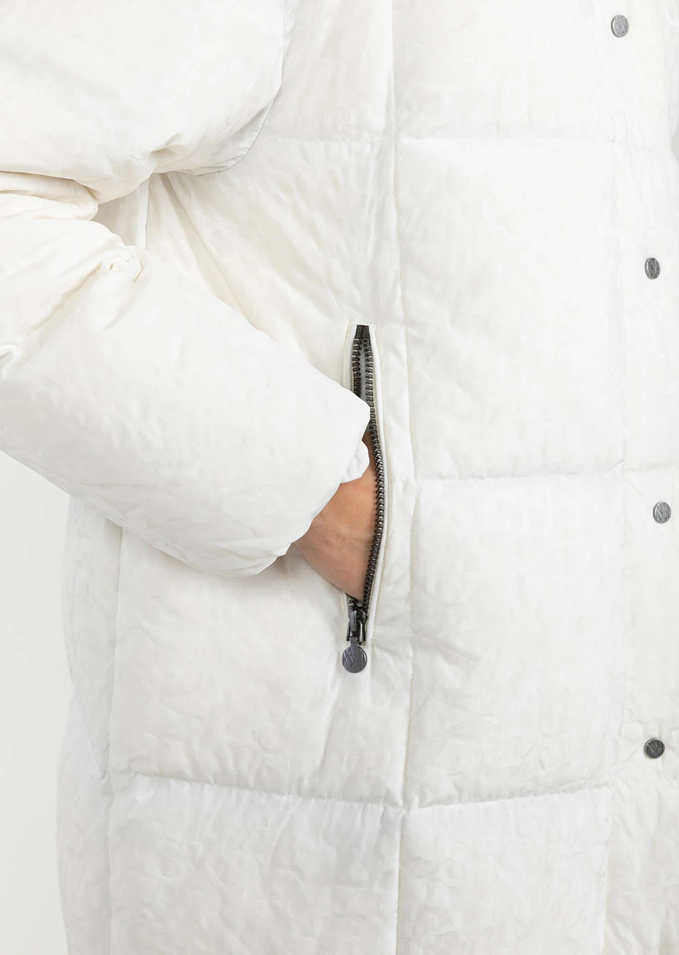 Длинный пуховик с капюшоном (1190QW-0056-QN286)