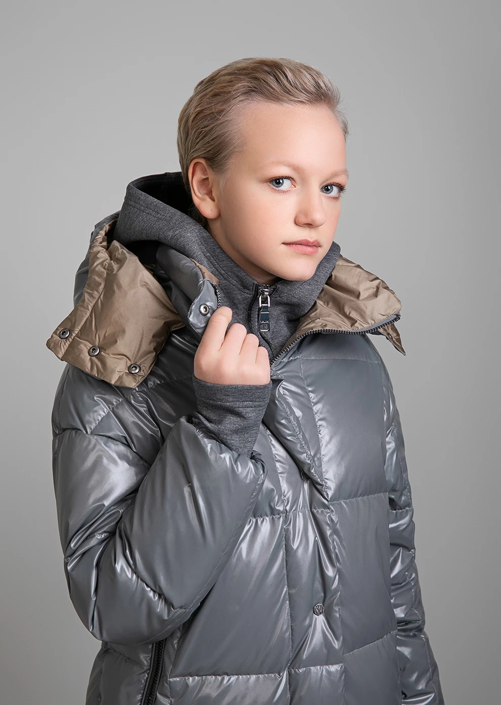 Длинный пуховик для девочек (1190MP-0022-MV026)