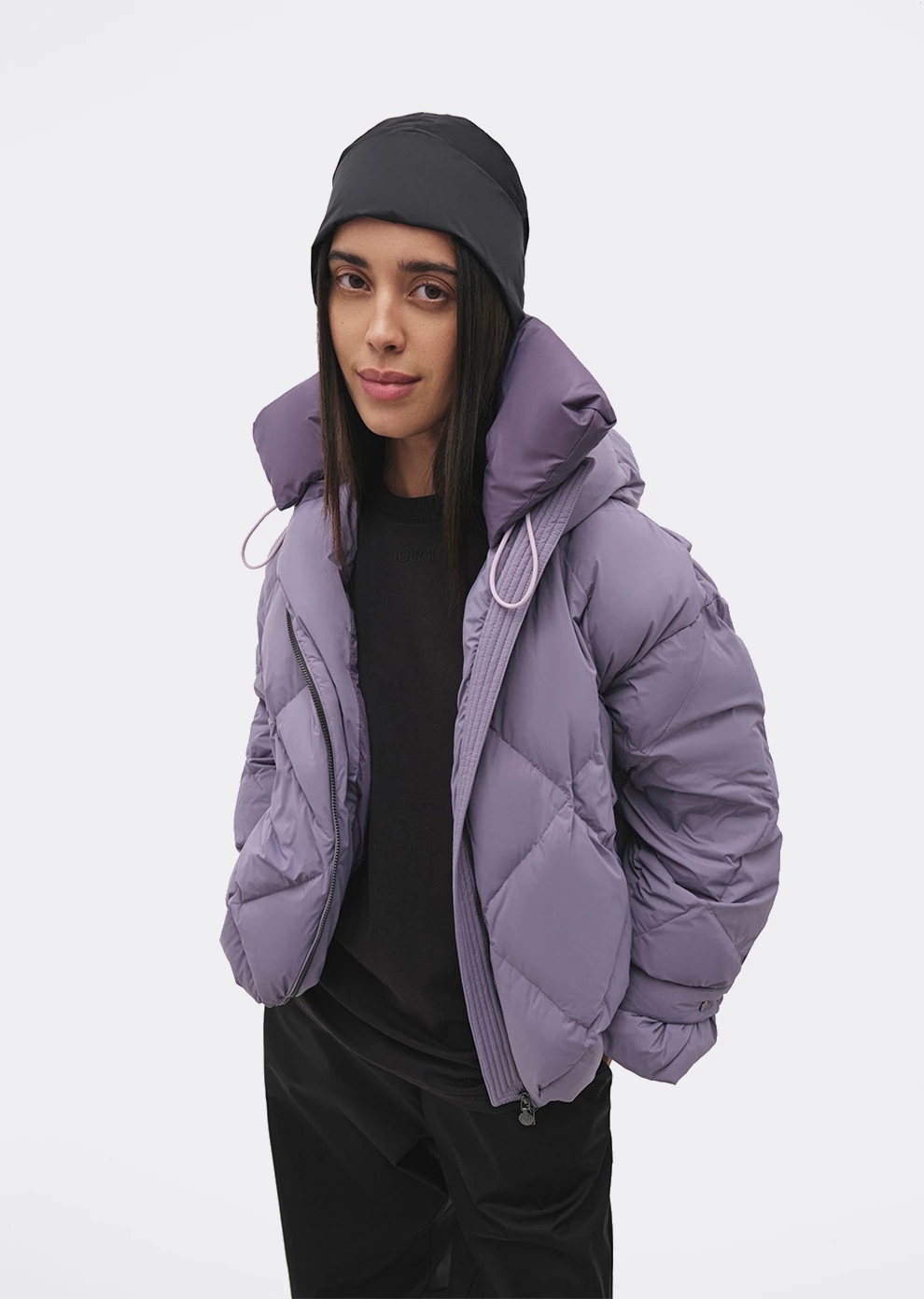 Короткий пуховик с капюшоном (1223SW-1021-A307)