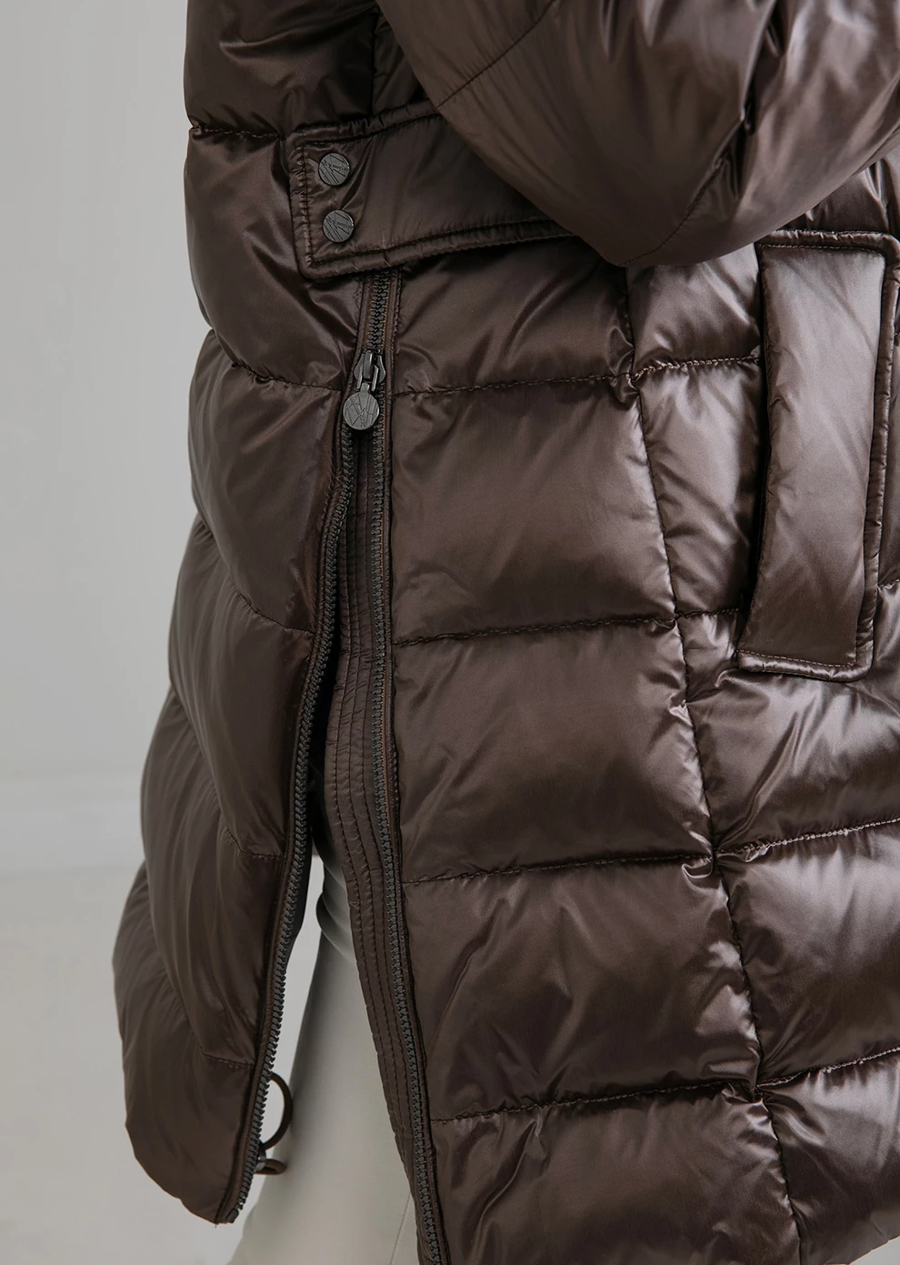 Пуховик с капюшоном для девочек (1109MP-0022-MO044)