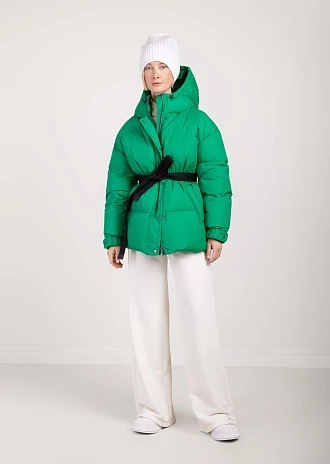 Короткий пуховик с капюшоном (1746OW-0058-OR190)