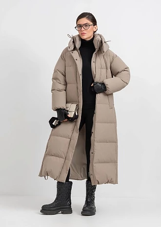 Длинный пуховик с капюшоном (1297SW-1005-A505)