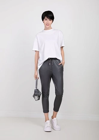 Джоггеры из экокожи (NР-17-L-703-E0026)