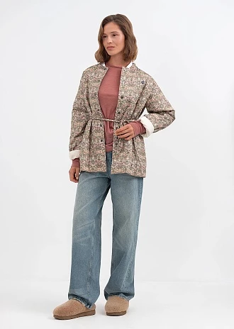 Утепленный пиджак с поясом (1186TW-2017-F607)