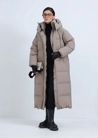 Длинный пуховик с капюшоном (1297SW-1005-A505)