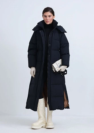 Длинный пуховик с капюшоном (1297SW-1005-A101)